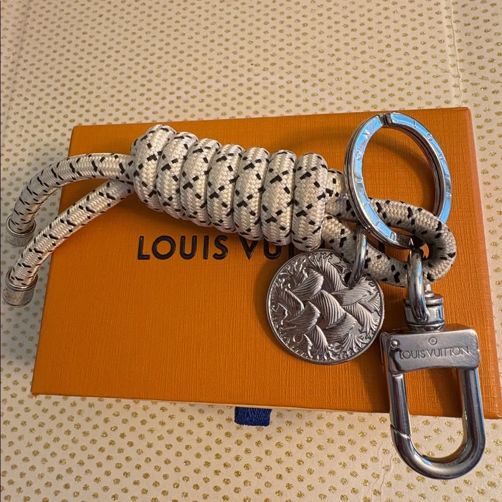 Louis Vuitton Palladium Christoper Nemeth Rope Bag Charm/Key Ring Model MP1622